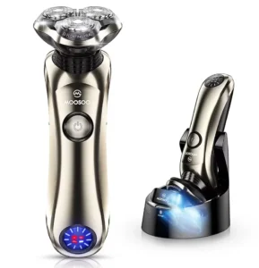 Shaver med opladnings- og steriliseringsbase